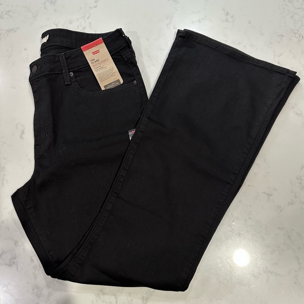 Levi’s 726 HIGH RISE FLARE WOMEN'S JEANS Size 33 - Picture 7 of 9
